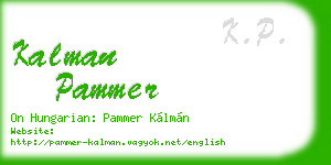 kalman pammer business card